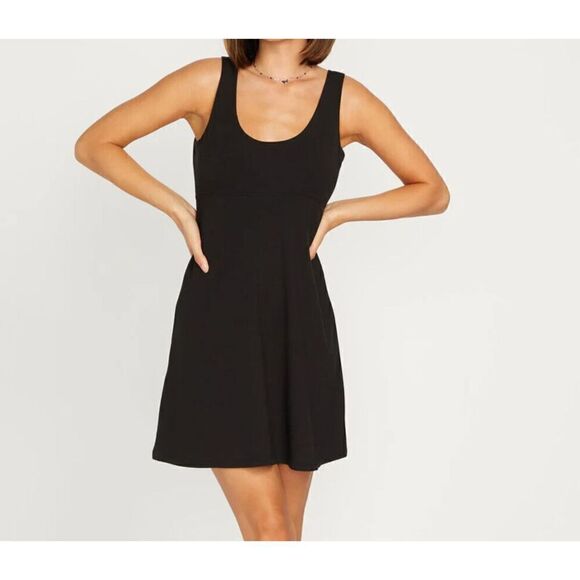 Volcom B1312302 Women's Sz M Black Desert Bunnie Keyhole Reversible Mini Dress - Picture 13 of 14